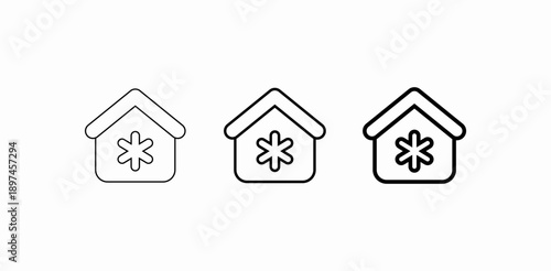 emergency hospital building icon sign vector