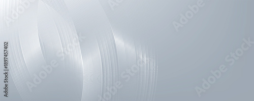 Abstract gray background with glowing curved lines. White sparkling swirl curved line design. Spiral lines.