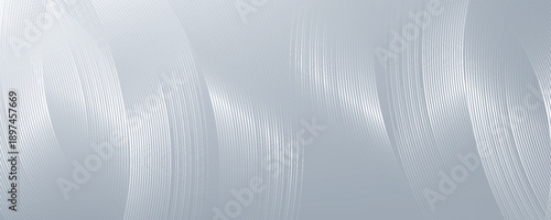 Abstract gray background with glowing curved lines. White sparkling swirl curved line design. Spiral lines.