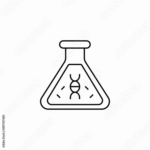 flask dna science icon sign vector