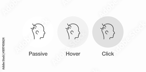 head with lightning pain icon sign vector