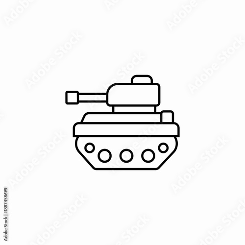 heavy armored tank icon sign vector