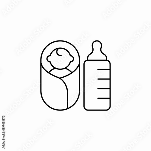 infant care essentials icon sign vector
