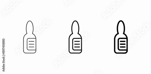 injectable medicine vial icon sign vector