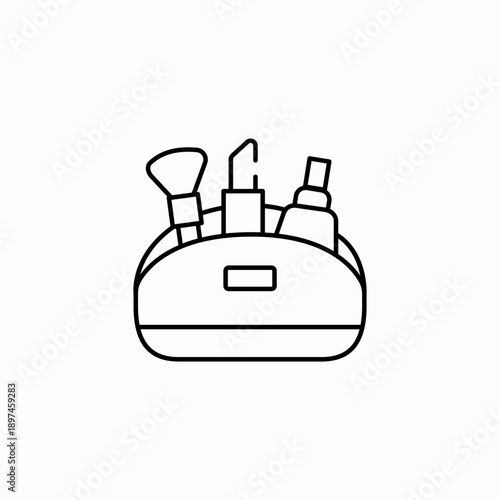 makeup cosmetics kit icon sign vector