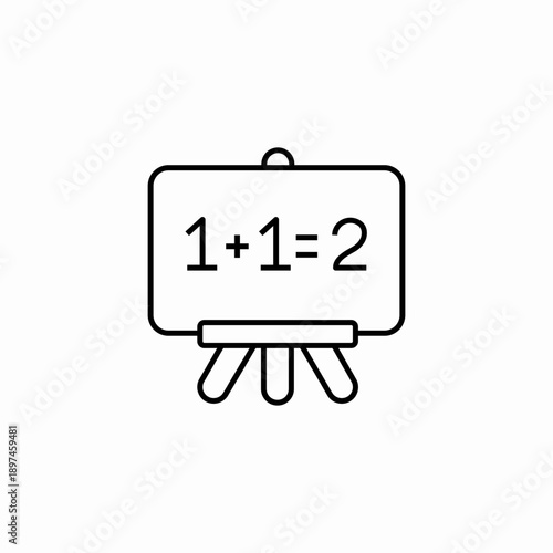 math equation board icon sign vector