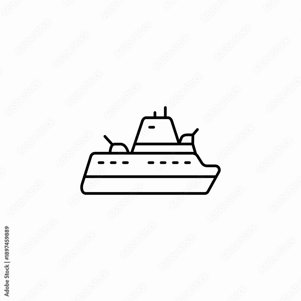 Obraz premium naval combat vessel icon sign vector
