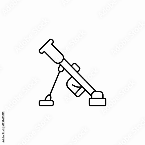 mortar weapon system icon sign vector