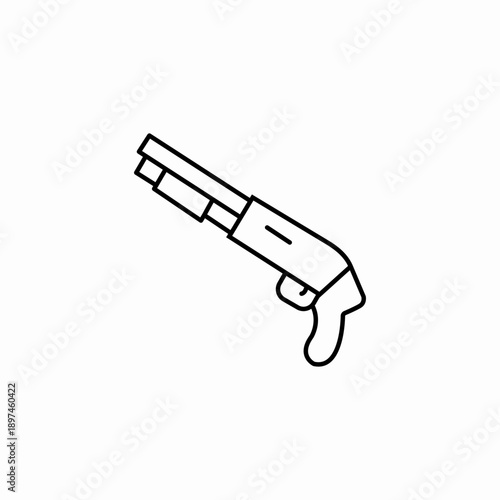 pump action shotgun icon sign vector