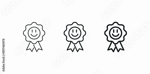 quality award ribbon icon sign vector