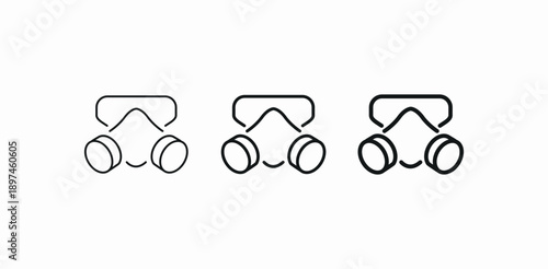 respirator filter mask icon sign vector