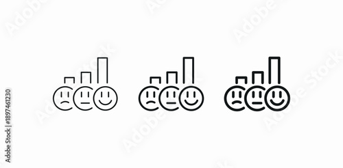 sentiment survey results icon sign vector