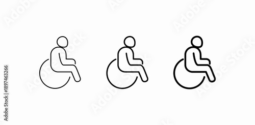 wheelchair accessibility symbol icon sign vector