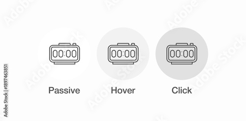 zeroed digital timer icon sign vector