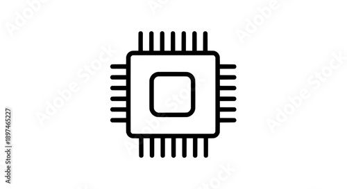 Chip microchip processor icon
