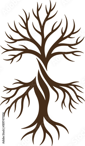 Stylized tree silhouette