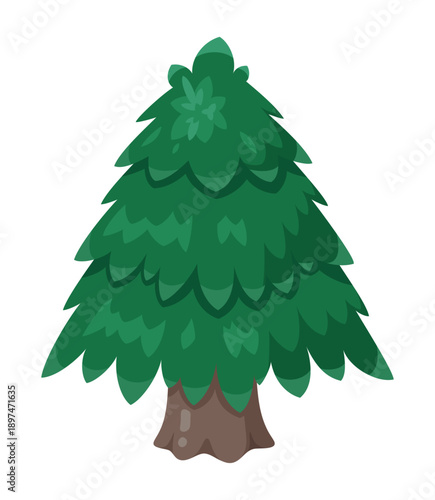 かわいい針葉樹の木のイラスト