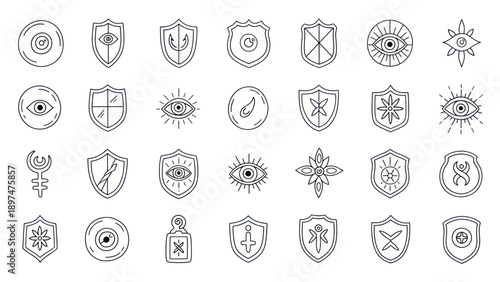Esoteric Symbols & Mystical Badges Collection