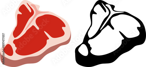 T-Bone Raw Beef Steak Icon