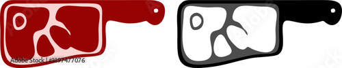Butcher Meat Cleaver Knife Illustration