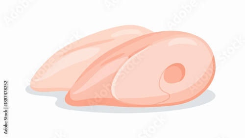 Two raw chicken breast halves on a light gray surface