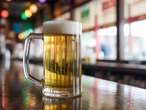 Beer being poured into a glass with foamy splash, dark moody background, high-speed photography, realistic lighting.