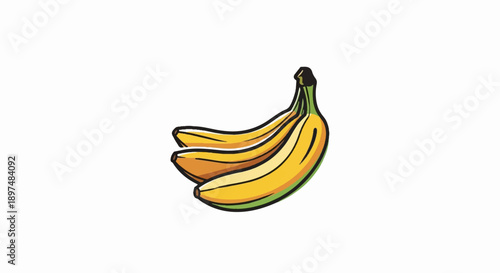 A bunch of ripe yellow bananas with green stems and a few brown spots