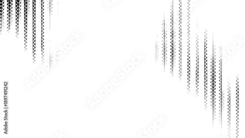 Abstract background with cascading zig zag vertical lines and triangles