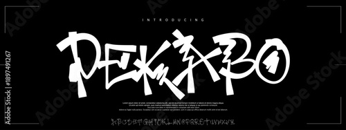 Pekabo Font is A bold graffiti display font with raw street energy, hand-drawn strokes and urban attitude for logos and posters.