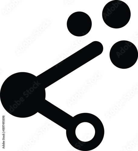 Share icon with connected nodes and radiating circles representing sharing content and social connection