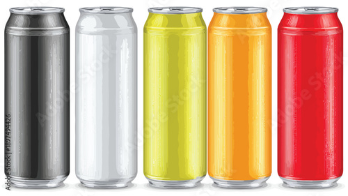 Aluminum Cans Clipart Vector Art and Illustration Vector