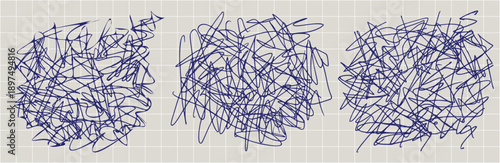  Abstract doodle texture with messy pen scratch lines, chaotic scribbles, thin pen scratches,  hand drawn strokes  for grunge backgrounds and creative illustration work