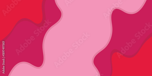 Abstract fluid shapes composition. Modern pink wave background. Effect paper cut.