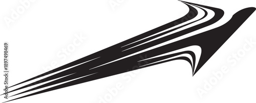 Abstract Black and White Speed Motion Graphic Design Element