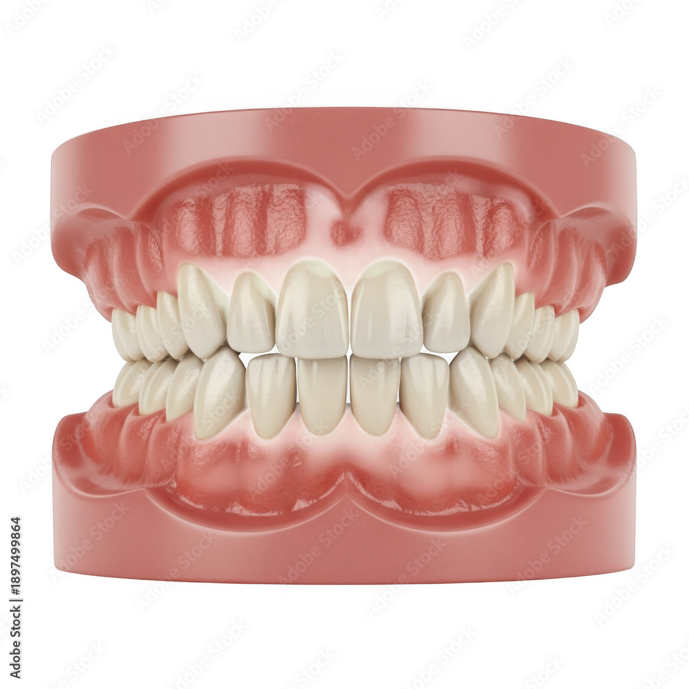 Obraz premium Detailed dental model displaying teeth alignment