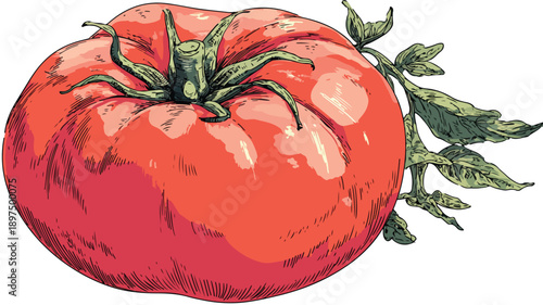 Fun and Vibrant Tomato Cartoon Clipart Vector Illustration for Design Projects