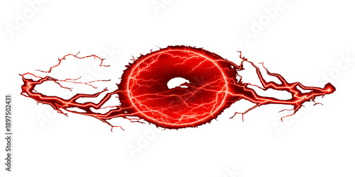 A red blood splatter and watercolor heart splash create a grunge art design for a Valentine decoration vector illustration