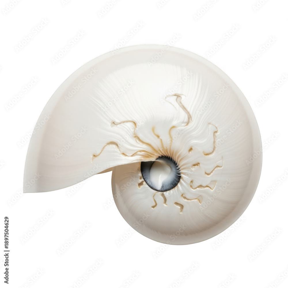 Obraz premium Elegant nautilus shell with intricate patterns