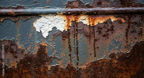 Dirty Rusted Industrial Ship in Maritime Environment