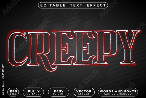  Creepy Horror Spooky Haunted Vector Fully Editable Smart Object Text Effect