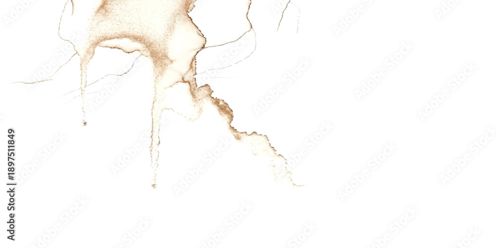 Ταπετσαρία Abstract brown watercolor drips and stains creating organic patterns on a clean