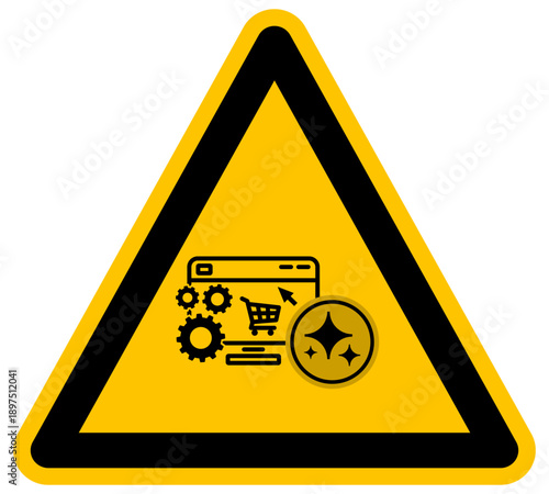 Vector de plataforma de comercio electrónico inteligente con carrito de compras y puntero asistido por inteligencia artificial para optimización de ventas online y tecnología digital