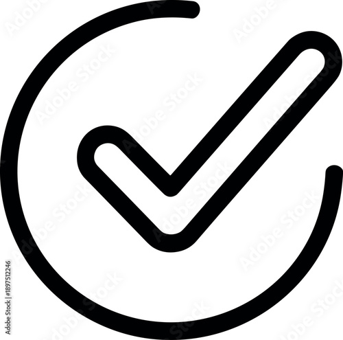 Checkmark symbol approved confirmation success icon vector graphics