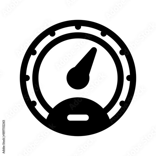 Speed test solid line icon illustration by big data systems