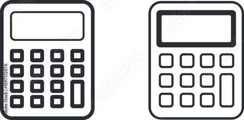 Calculator icons simple design vector graphics office tools