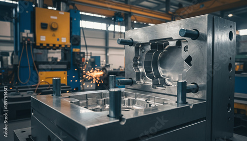 Industrial steel injection mold tooling for plastic manufacturing