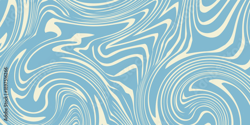 Groovy hippie 70s backgrounds. Waves, swirl, twirl pattern