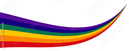 The colors of the LGBT community. Color waves. Rainbow colorful wavy flag banner background design. Happy LGBT pride month theme vector template.