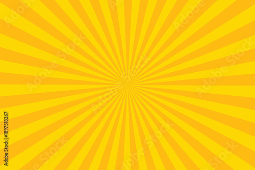 Yellow comic sunburst background. abstract sunburst brochure design template. sun rays cartoon illustration
