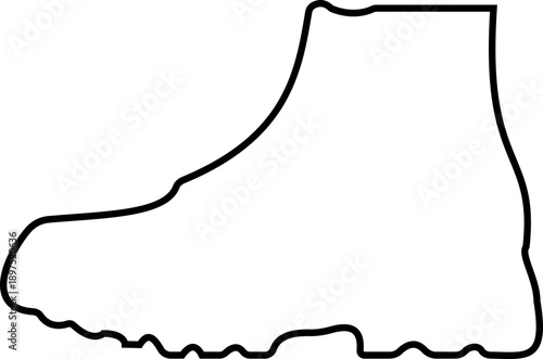 Men shoes icon including boots sneakers loafers formal footwear silhouettes in line style, male fashion shoe outline illustration for branding design